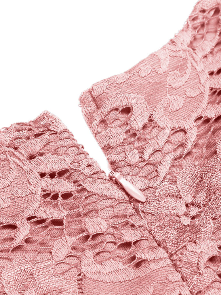 1950s Floral Lace Solid Swing Dress — vintage elegance for the modern woman
