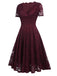 1950s Floral Lace Solid Swing Dress — vintage elegance for the modern woman