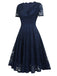 1950s Floral Lace Solid Swing Dress — vintage elegance for the modern woman