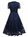 1950s Floral Lace Solid Swing Dress: timeless style reimagined