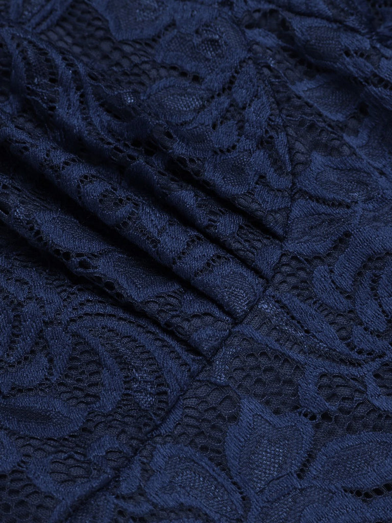 1950s Floral Lace Solid Swing Dress — vintage elegance for the modern woman