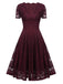 1950s Floral Lace Solid Swing Dress — vintage elegance for the modern woman