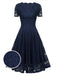 1950s Floral Lace Solid Swing Dress — vintage elegance for the modern woman