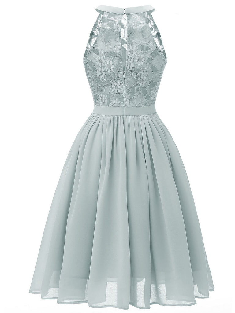 1950s Floral Lace Swing Dress, classic vintage style elegant retro fashion - Image 17