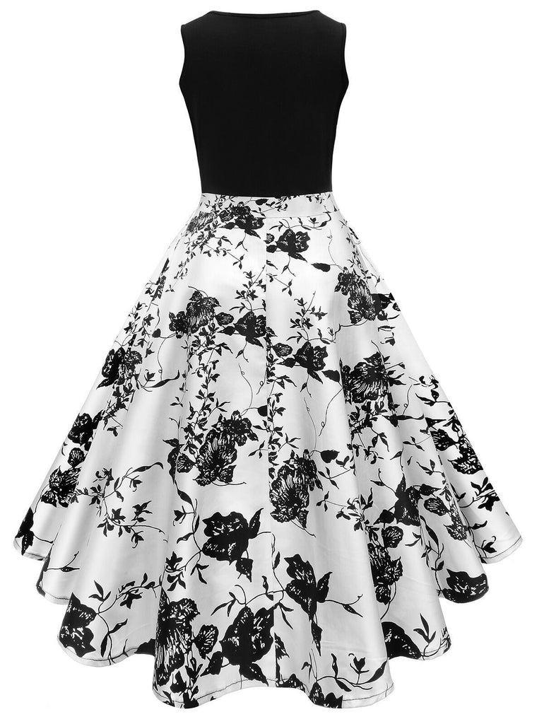 1950s Floral Swing Dress — classic beauty whispers stories
