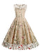 1950s Flower Gauze Sleeveless Swing Dress — vintage elegance for the modern woman