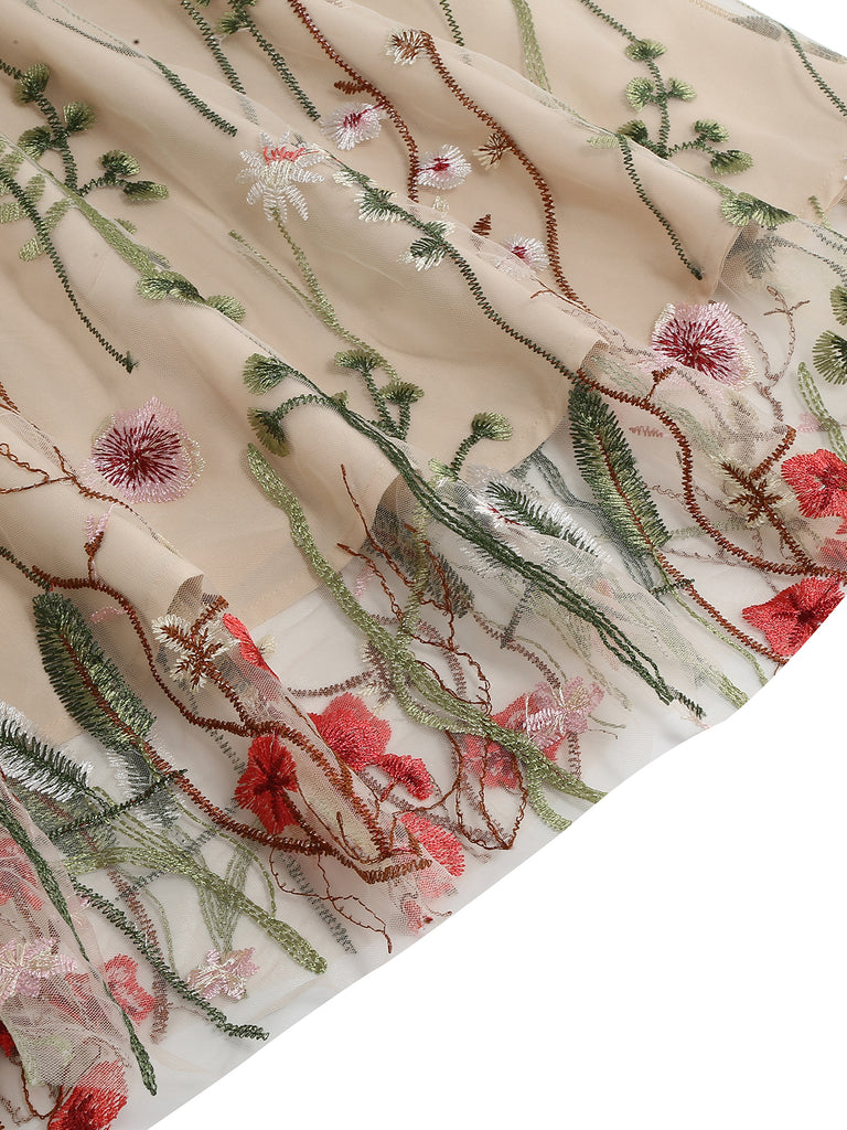 1950s Flower Gauze Sleeveless Swing Dress — vintage elegance for the modern woman