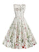 1950s Flower Gauze Sleeveless Swing Dress: timeless style reimagined