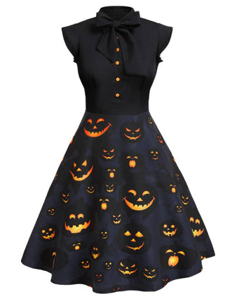 1950s Halloween Pumpkin Patchwork Dress: timeless style reimagined