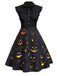 1950s Halloween Pumpkin Patchwork Dress: timeless style reimagined