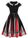 1950s Halloween Skull Owl Patchwork Dress: timeless style reimagined