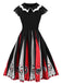 1950s Halloween Skull Owl Patchwork Dress — vintage elegance for the modern woman