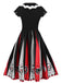 1950s Halloween Skull Owl Patchwork Dress: timeless style reimagined