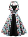 1950s Halter Lace-up Pumpkin Swing Dress: timeless style reimagined
