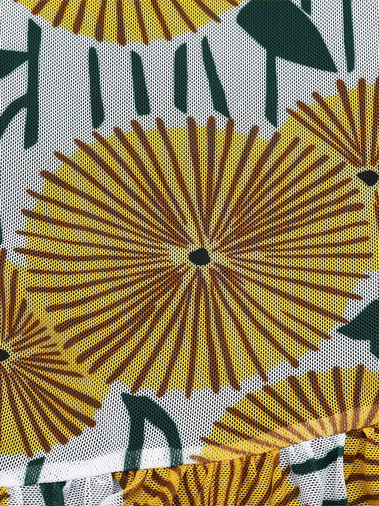 1950s Halter Ping Pong Floral Swimsuit — vintage elegance for the modern woman