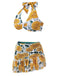 1950s Halter Ping Pong Floral Swimsuit: timeless style reimagined