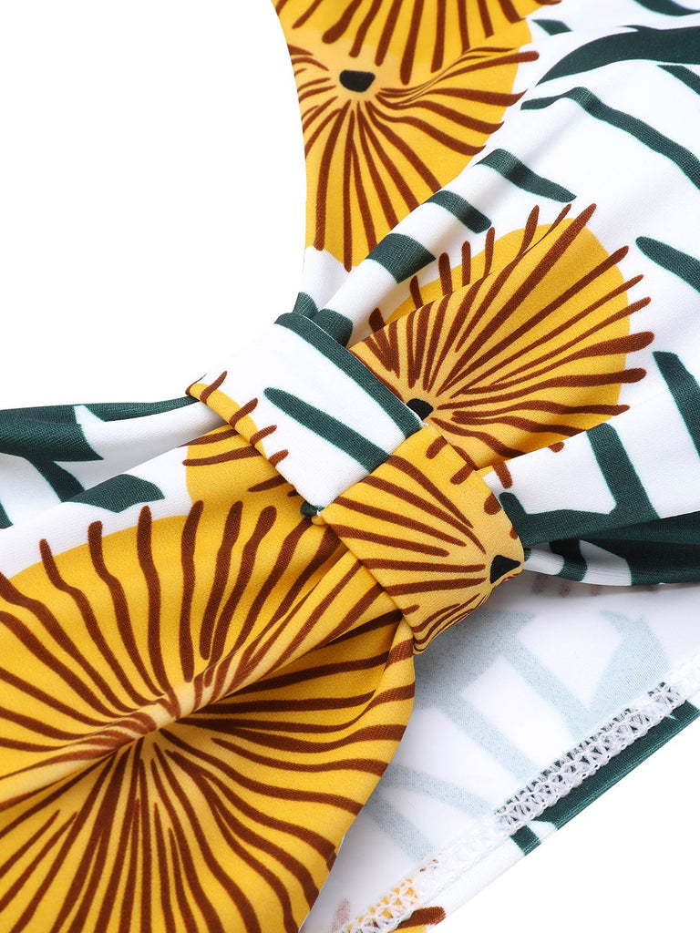 1950s Halter Ping Pong Floral Swimsuit — vintage elegance for the modern woman