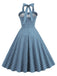 1950s Halter Polka Dot Swing Dress: timeless style reimagined