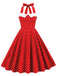1950s Halter Polka Dot Swing Dress — vintage elegance for the modern woman