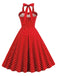 1950s Halter Polka Dot Swing Dress: timeless style reimagined