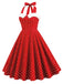 1950s Halter Polka Dot Swing Dress — vintage elegance for the modern woman