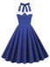 1950s Halter Polka Dot Swing Dress: timeless style reimagined