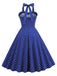 1950s Halter Polka Dot Swing Dress: timeless style reimagined