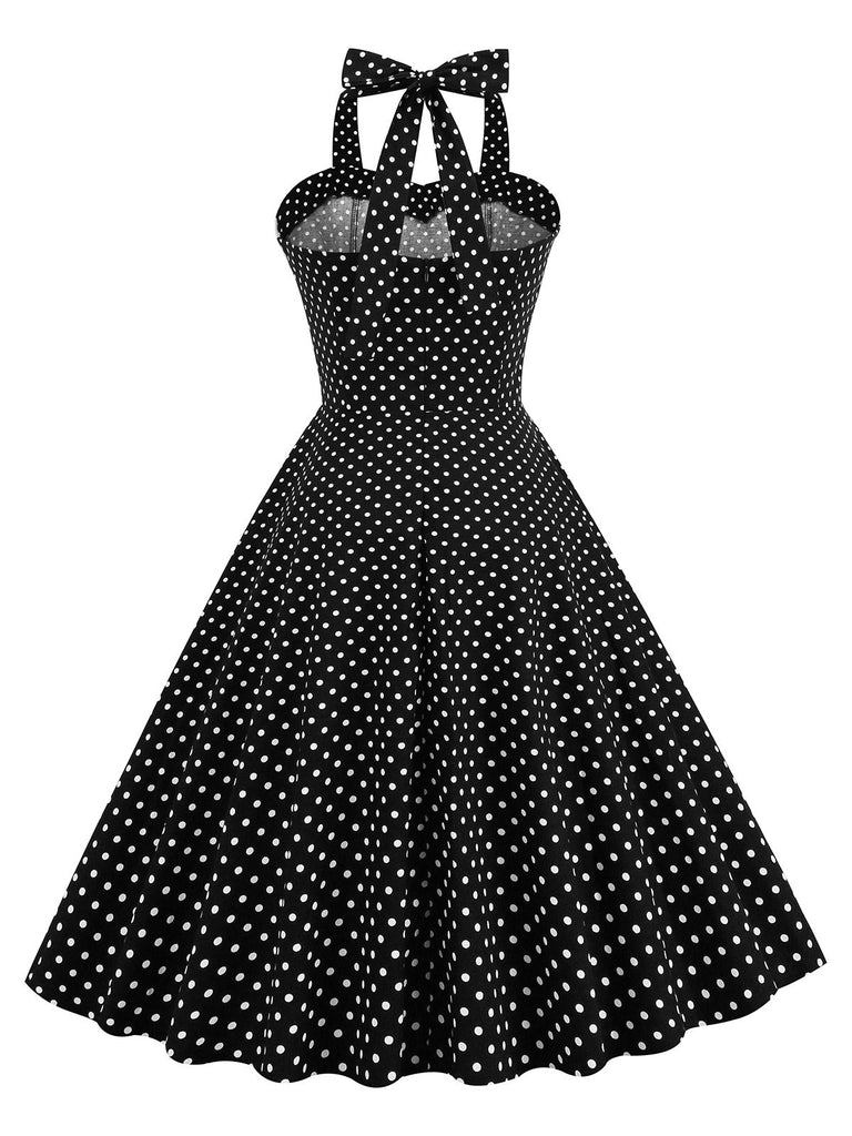 1950s Halter Polka Dot Swing Dress: timeless style reimagined