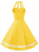 1950s Halter Swing Dress, classic 1950s style elegant retro fashion - Image 3