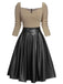 1950s Knitted Leather Patchwork Dress | 1950s | vintage dress, retro fashion