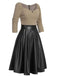 1950s Knitted Leather Patchwork Dress | 1950s | vintage dress, retro fashion