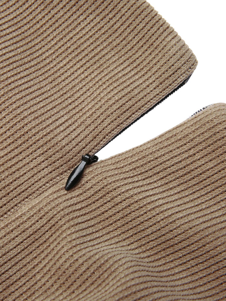 1950s Knitted Leather Patchwork Dress | 1950s | vintage dress, retro fashion