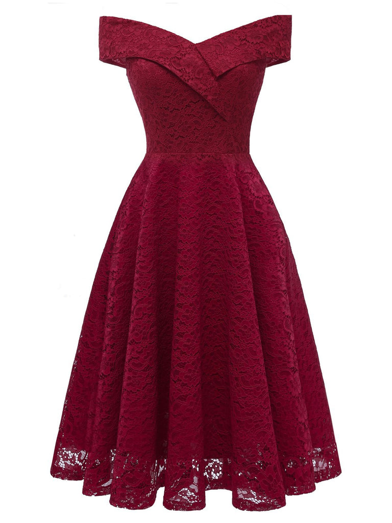 1950s Lace Floral Swing Dress: timeless style reimagined
