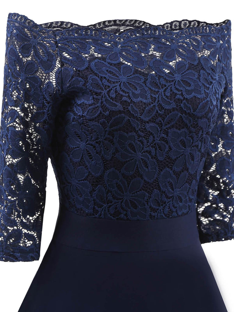 1950s Lace Off Shoulder Dress — vintage elegance for the modern woman