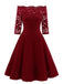 1950s Lace Off Shoulder Dress: timeless style reimagined