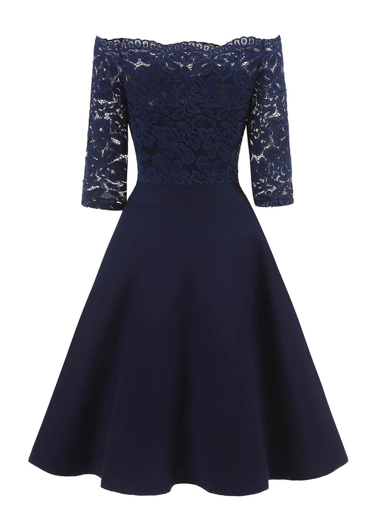 1950s Lace Off Shoulder Dress — vintage elegance for the modern woman