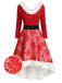 1950s Lace Patchwork Furry Dress, classic 1950s style elegant retro fashion - Image 1