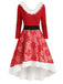 1950s Lace Patchwork Furry Dress, classic 1950s style elegant retro fashion - Image 2