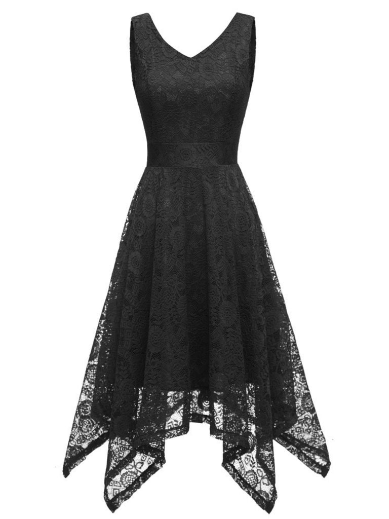 1950s Lace Pointed Hem Swing Dress: timeless style reimagined