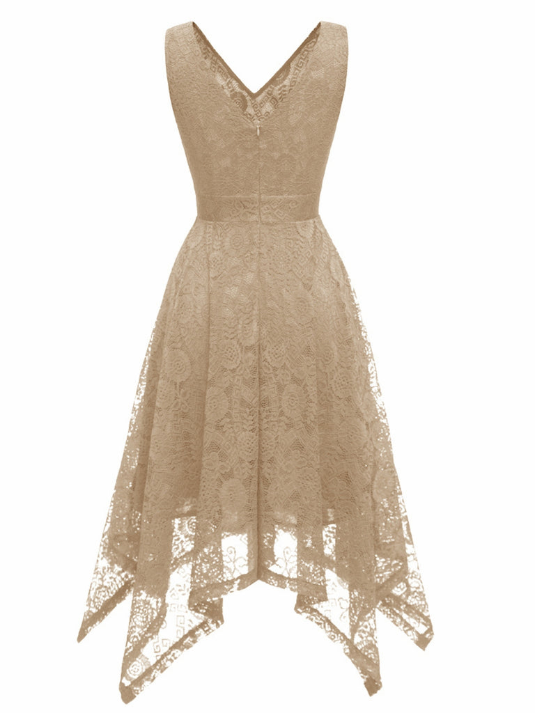 1950s Lace Pointed Hem Swing Dress: timeless style reimagined