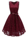 1950s Lace V Neck Bow Dress: timeless style reimagined