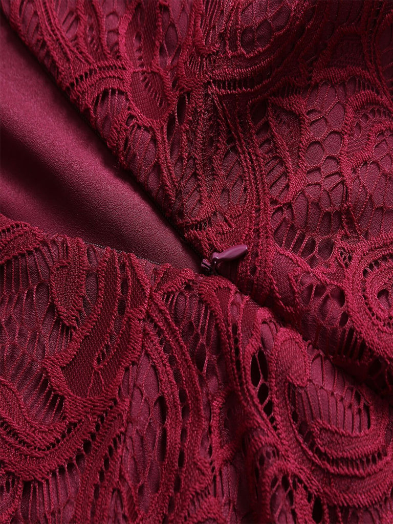 1950s Lace V Neck Bow Dress — vintage elegance for the modern woman