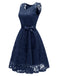 1950s Lace V Neck Bow Dress: timeless style reimagined