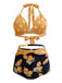 1950s Lemon Polka Dot Halter Bikini — vintage elegance for the modern woman