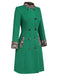 1950s Leopard Patchwork Button Coat: timeless style reimagined