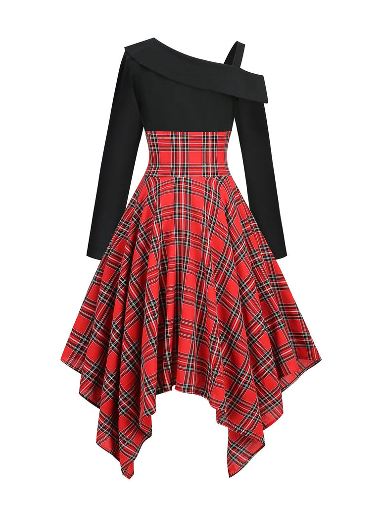 1950s Long Sleeve Patchwork Swing Dress: timeless style reimagined