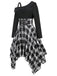 1950s Long Sleeve Patchwork Swing Dress: timeless style reimagined