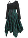 1950s Long Sleeve Patchwork Swing Dress: timeless style reimagined