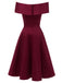 1950s Off Shoulder Swing Dress — vintage elegance for the modern woman