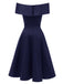 1950s Off Shoulder Swing Dress — vintage elegance for the modern woman